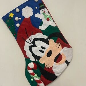 Disney Christmas Stocking with Red, Green, and Blue vintage